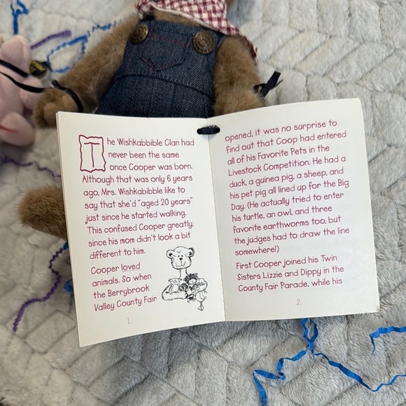 The Boyds Collection Plush Bear with Denim Overalls and Red Scarf - Picture 7 of 10